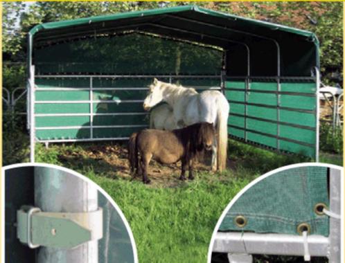 Weidetent 3,6m diep x 4m breed 'Nieuw', Dieren en Toebehoren, Stalling en Weidegang, Opfok, Stalling, Weidegang, Accessoires, 2 of 3 paarden of pony's