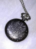 horloge zakhorloge vintage zwart met versiering, Overige merken, Overige materialen, Zakhorloge, Verzenden