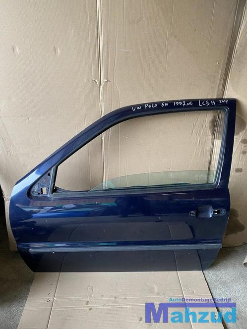 VW POLO 6N BLAUW LC5H linker deur portier, Auto-onderdelen, Carrosserie, Deur, Volkswagen, Gebruikt, Ophalen of Verzenden