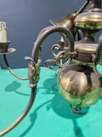 Koperen luster met tweehoofdige adelaar, Huis en Inrichting, Lampen | Overige, Ophalen