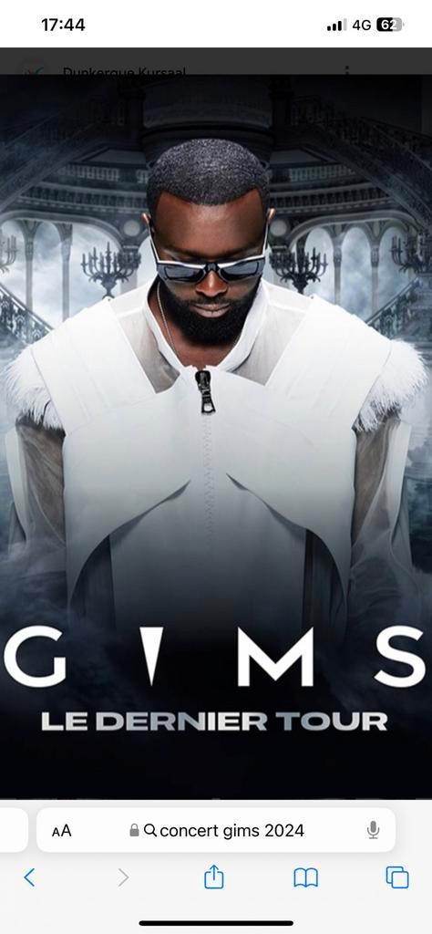 3 places pour Gims 21/11/24 cinquième rang!!!!, Tickets & Billets, Concerts | R&B & Hip-hop, Trois personnes ou plus, Novembre