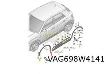 Audi Q4 e-tron (5/21-) wielkuiplijst Links op voorscherm (GR beschikbaar voor biedingen