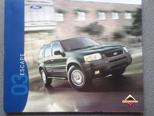 Ford Escape 2003 engelstalige brochure, Boeken, Auto's | Folders en Tijdschriften, Ford, Verzenden