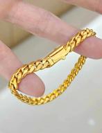 Chaîne cubaine en or 18k, Bijoux, Sacs & Beauté, Bracelets, Envoi, Comme neuf, Or, Or