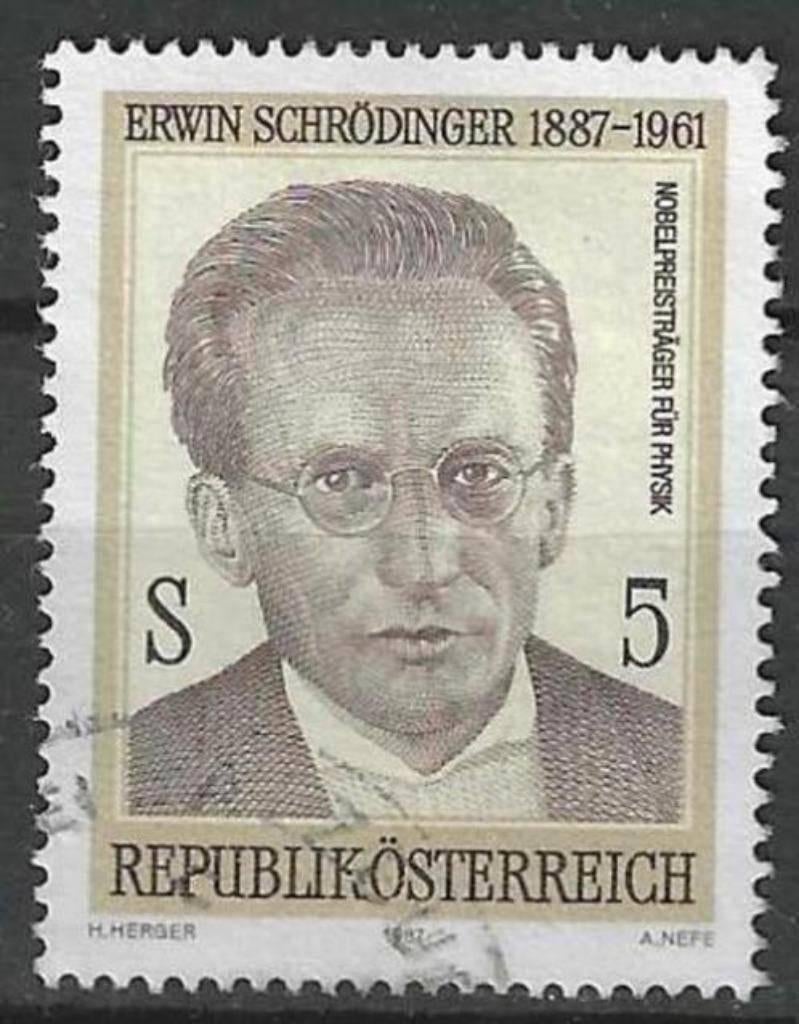 Autriche 1987 - Yvert 1721 - Erwin Schrodinger (ST), Timbres & Monnaies, Timbres | Europe | Autriche, Envoi, Affranchi
