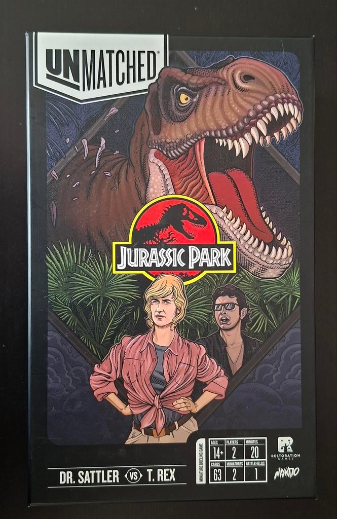 Unmatched: Dr. Settler vs T-Rex, 1 ou 2 joueurs, Enlèvement ou Envoi, Comme neuf, White Goblin Games