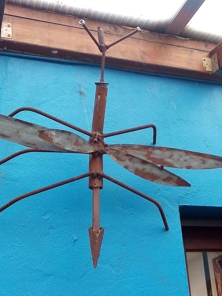 MUURDECORATIE VOOR TERRAS/TUIN OF BINNEN, Ophalen, Metaal, Wandsculptuur, Gebruikt
