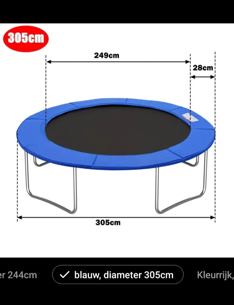 Trampoline omranding, Enfants & Bébés, Jouets | Extérieur | Trampolines, Enlèvement, Neuf
