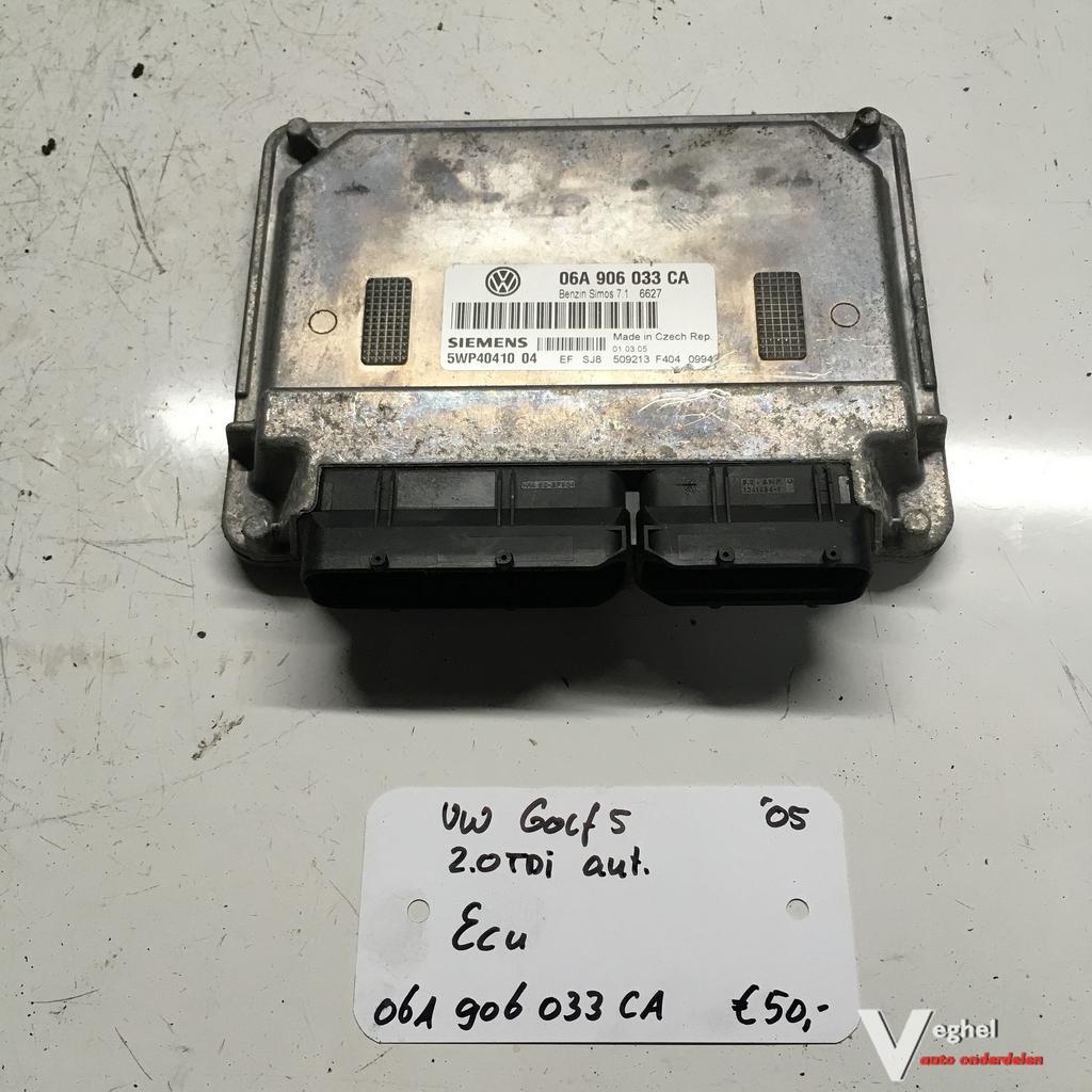 Vw Golf 5 2.0 tdi automaat  2005 ECU   06A 906 033 CA, Autos : Pièces & Accessoires, Électronique & Câbles, Utilisé, Enlèvement ou Envoi
