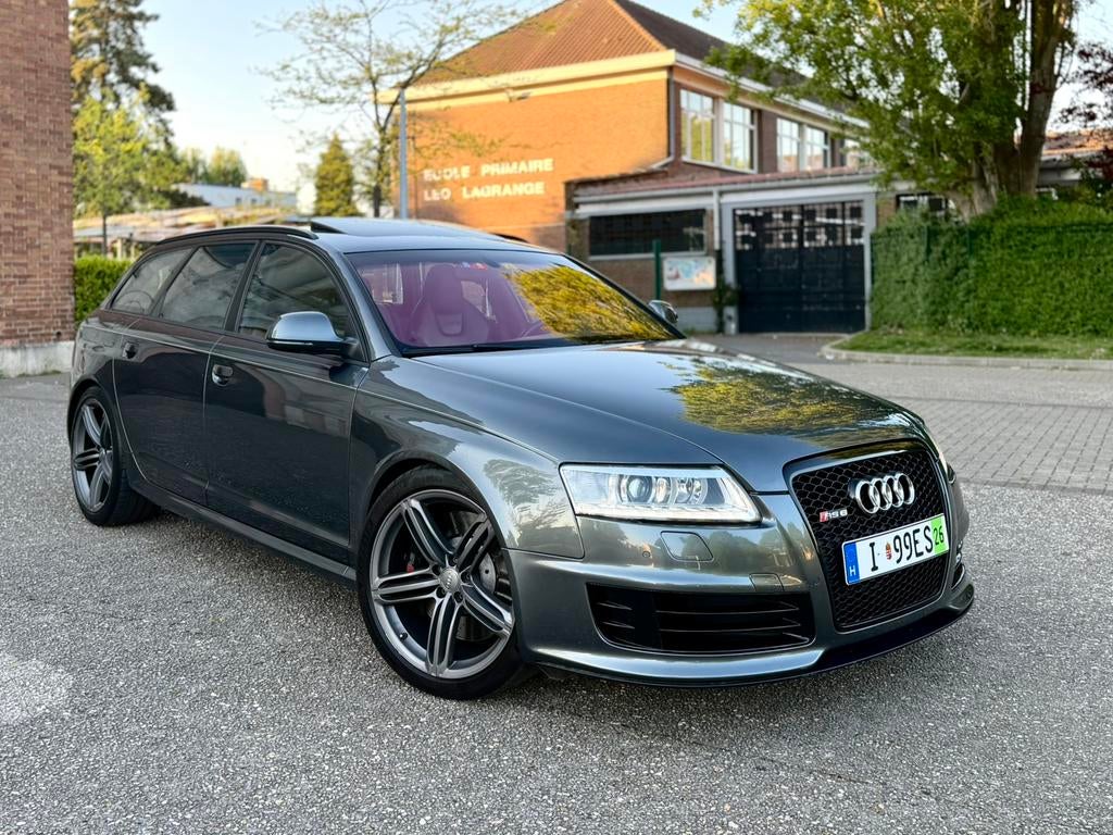 Audi Rs6 Avant 5.0 TFSI V10 Bi Turbo 580cv Daytona Grey, Automaat, Euro 5, Zwart, Leder