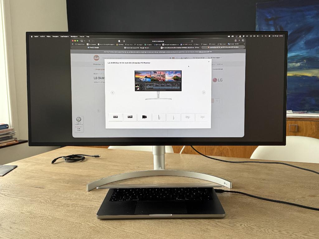 34" monitor -  LG 5K UltraWide-Ultrafine Monitor 34WK95U, Computers en Software, Monitoren, Ophalen, IPS, Zo goed als nieuw, Overige resoluties