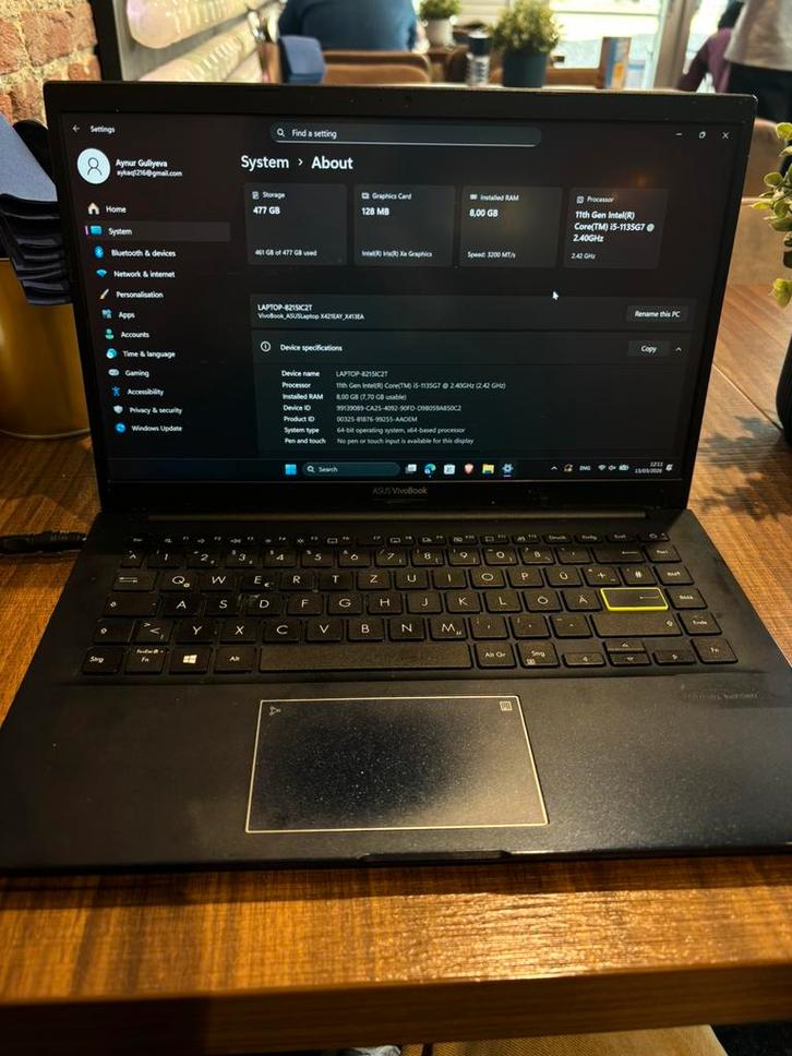 ASUS VivoBook 14" (Intel i5, 11th Gen, 8GB RAM, 512GB SSD), Computers en Software, Windows Laptops, Zo goed als nieuw, Ophalen