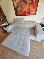 Canapé 3 places avec pouf en bon état, Trois personnes, 100 à 125 cm, 200 à 250 cm, Banc droit