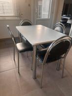 Keukentafel met 4 stoelen, Huis en Inrichting, Ophalen, Zo goed als nieuw
