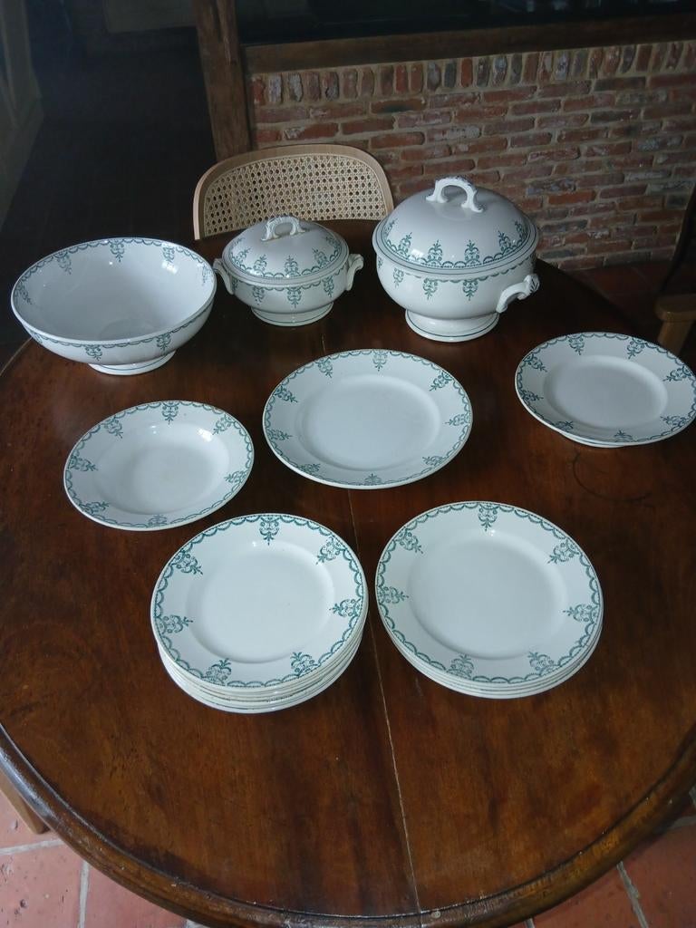 Borden,schaal,kom Moulin Des Loups, Antiquités & Art, Antiquités | Services (vaisselle) pièces, Enlèvement