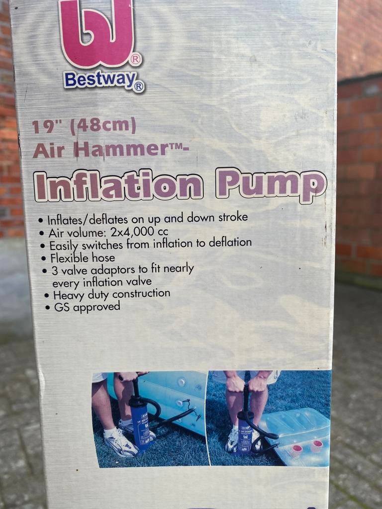 Pomp voor zwemband, Ophalen