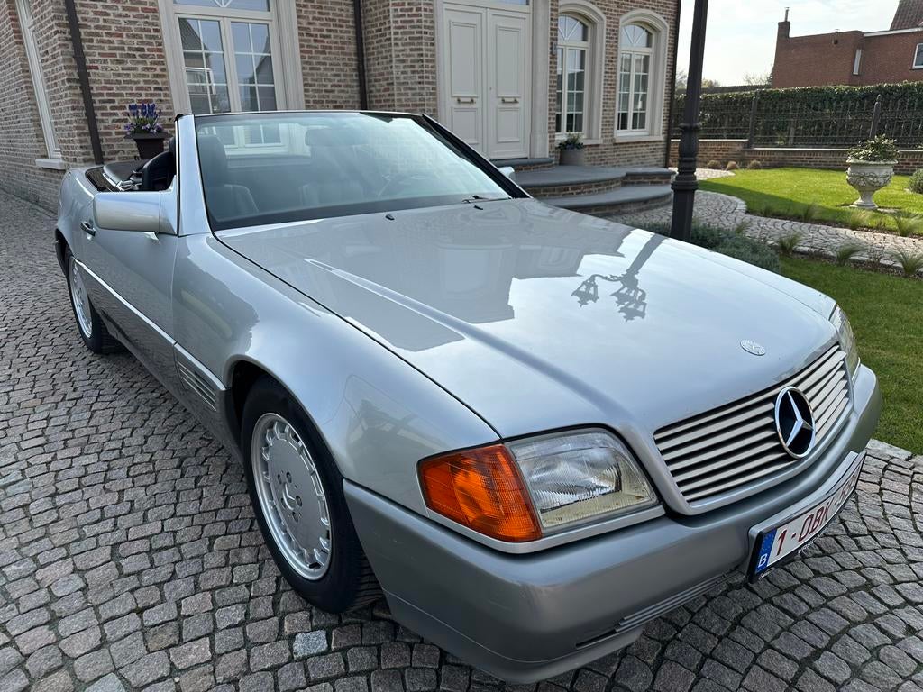 Mercedes sl300 12v bj:1990 oldtimer zeer goede staat! Foto’s, Auto's, Mercedes-Benz, Automaat, Achterwielaandrijving, Zwart, Cabriolet