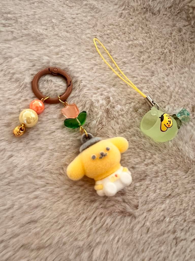 Lot van 2 hangers Pompompurin, Collections, Porte-clés, Enlèvement ou Envoi, Neuf, Peluche ou Figurine