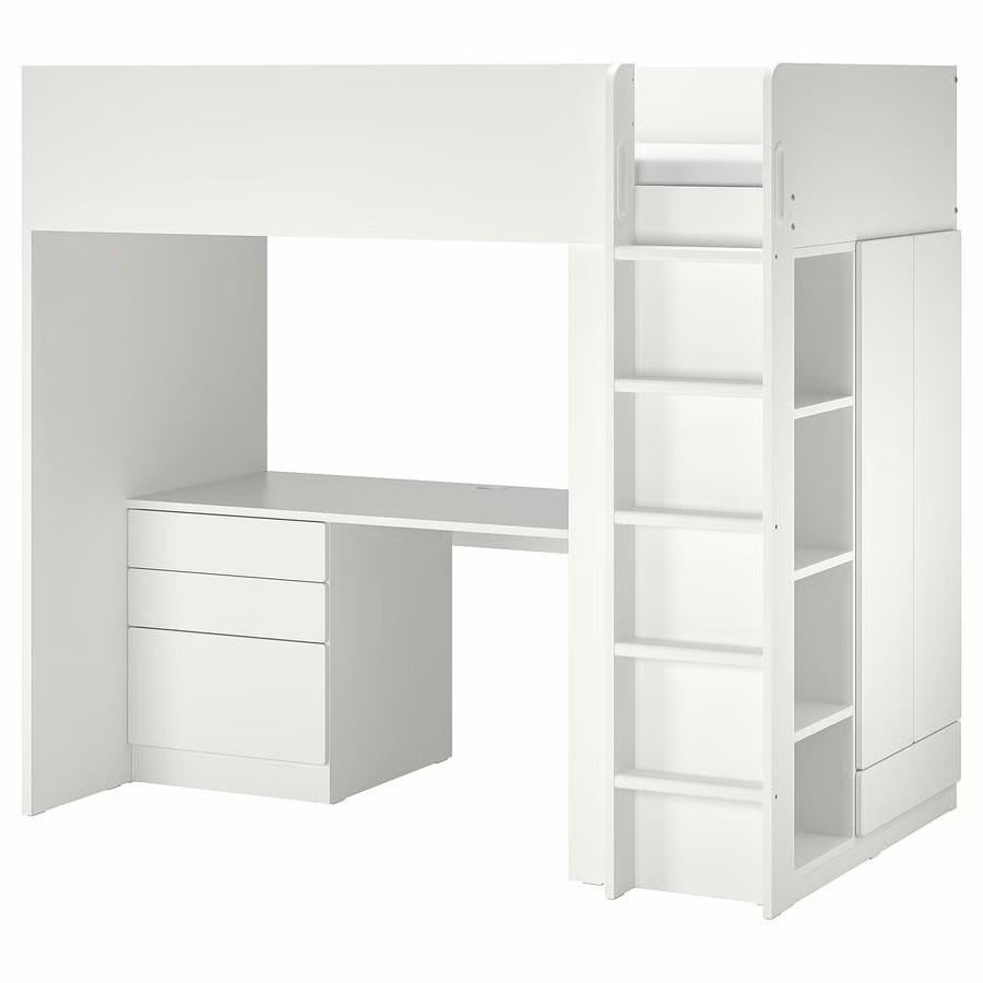 IKEA "smastad" bunk bed with desk and storage, 90 cm, Une personne, Enlèvement, Utilisé