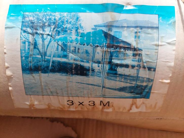 Partytent in groen witte kleur, Jardin & Terrasse, Tonnelles, Tente de réception, Enlèvement