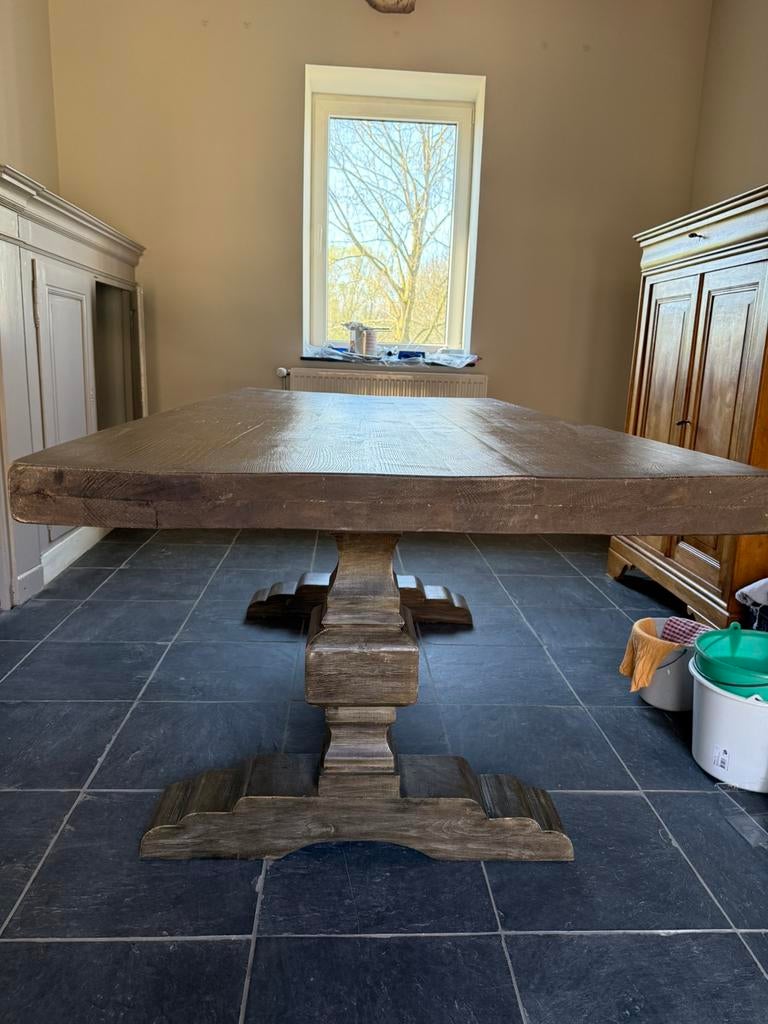 Klooster tafel 200 x 97, Ophalen, Gebruikt, 200 cm of meer, 50 tot 100 cm