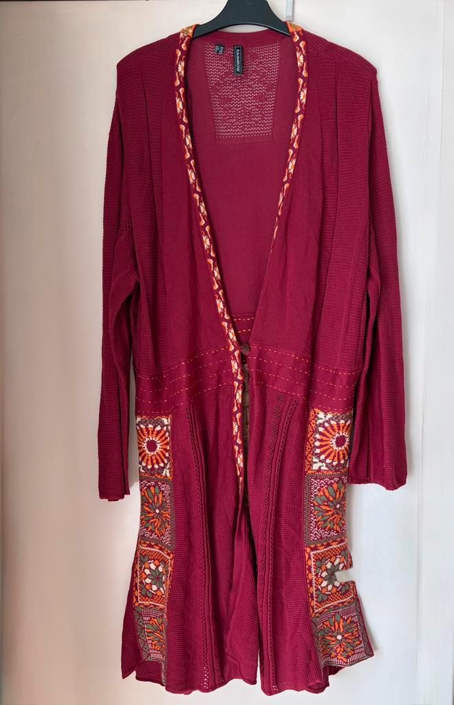 Lang vest in boho geweven regenboog 2XL/EUR 52-54, Kleding | Dames, Grote Maten, Zo goed als nieuw, Ophalen of Verzenden