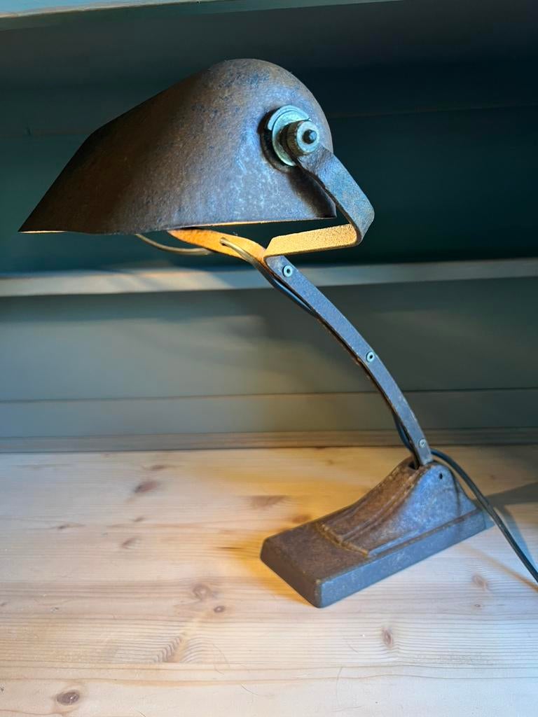 Oude art deco notarislamp, Ophalen, Zo goed als nieuw