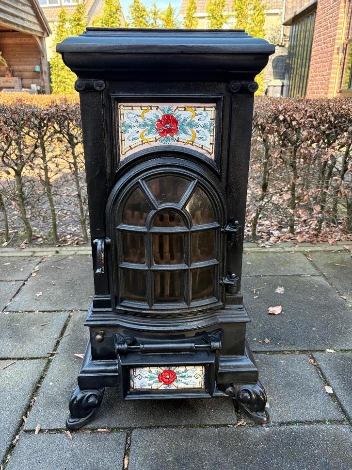 Prachtige Godin hout of kolen kachel in zeer goede staat!!, Huis en Inrichting, Kachels, Zo goed als nieuw, Vrijstaand, Allesbrander