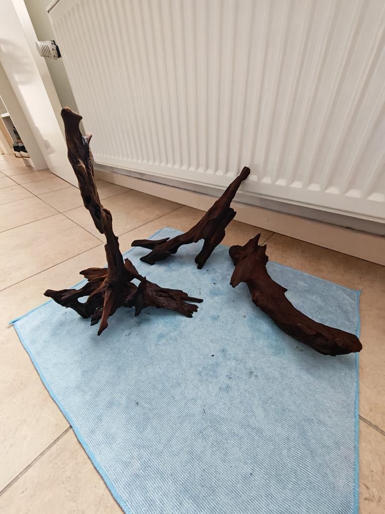 Mangrovewortels - Set van 3 - Ideaal aquarium/aquascapin, Dieren en Toebehoren, Vissen | Aquaria en Toebehoren, Zo goed als nieuw