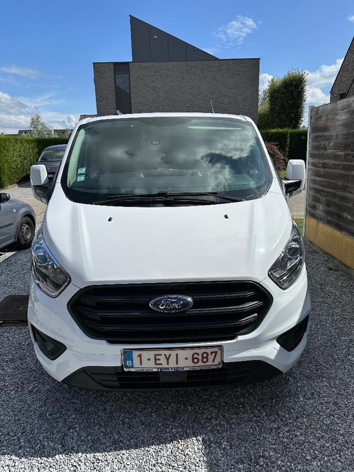Ford transit custom, Auto's, Bestelwagens en Lichte vracht, Bedrijf, Radio, Ford, Diesel, Euro 6, Handgeschakeld, Wit, Ophalen
