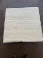 vintage salontafel met marmer blad, Ophalen, Vierkant