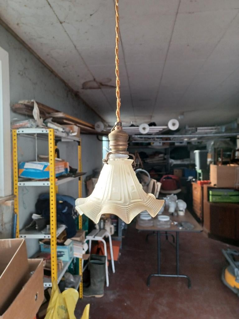 luminaire, Maison & Meubles, Lampes | Plafonniers, Enlèvement, Utilisé, Verre, Klassiek