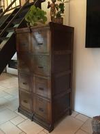 Zeldzame Dubbele antiek eiken archiefkast, Antiek en Kunst, Ophalen