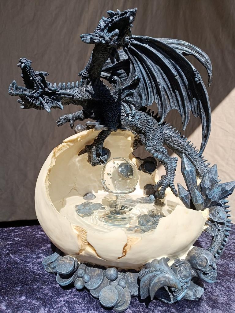 Vintage grote Water Draken Lamp Ei Gothic Fantasy Dragon, Ophalen of Verzenden, Overige typen