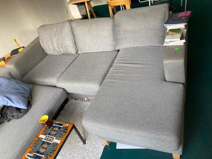 3 zit zetel grijs, Maison & Meubles, Canapés | Sofas & Chaises Longues, Utilisé, Trois personnes, 200 à 250 cm, 75 à 100 cm, Bois