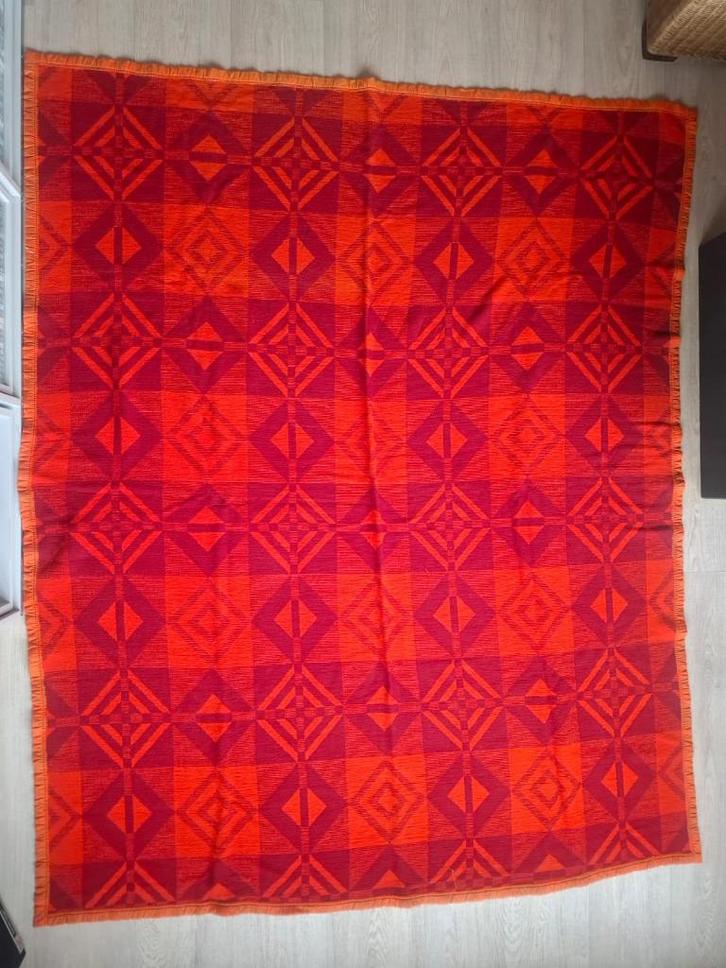 Hatema of AaBe wollen deken. Vintage  188cm x 223cm, Huis en Inrichting, Slaapkamer | Beddengoed, Gebruikt, Deken of Dekbed, Tweepersoons