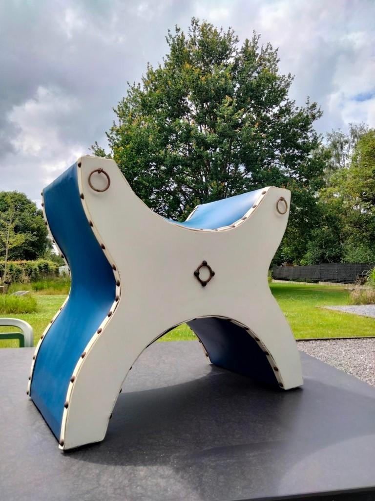 1950s vintage design voetbank kruk eclectisch, Huis en Inrichting, Zetels | Voetbanken en poefs, Ophalen of Verzenden, Gebruikt