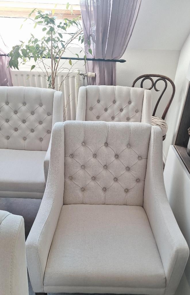 6 prachtige landelijke stoelen Goossens, prijs p/st!, Ophalen, Zo goed als nieuw, Stof