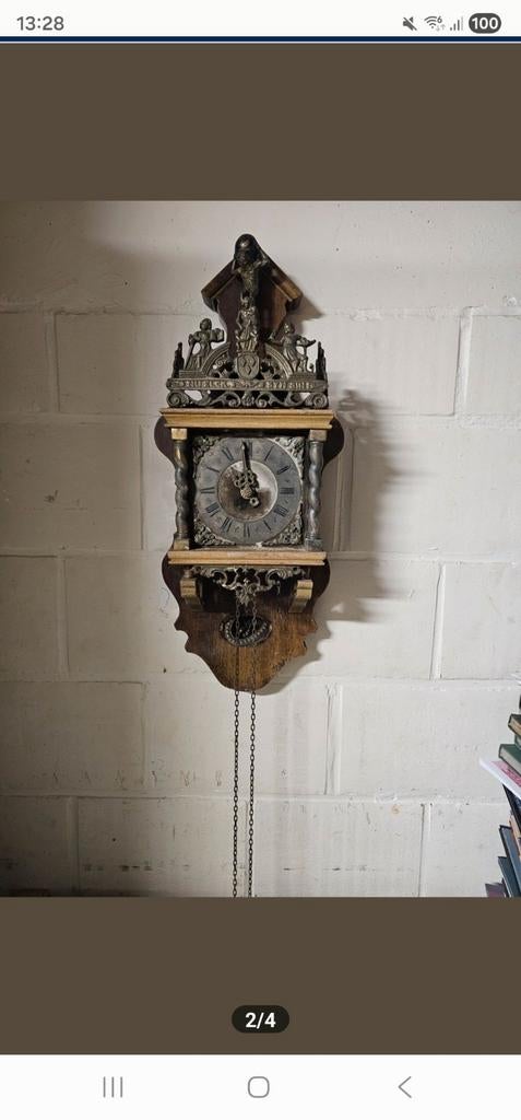 Een schitterende wandklok een Zaanse klok  jaar 1928, Ophalen