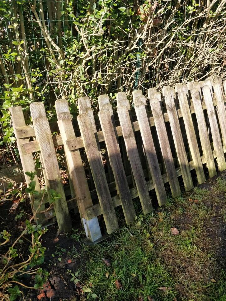 Clôtures de jardin, Jardin & Terrasse, Clôtures de jardin, Utilisé, Clôture barrée, Bois, Enlèvement