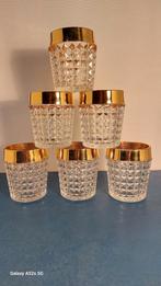 Verres à whisky avec un large bord en or 24 carats., Enlèvement ou Envoi