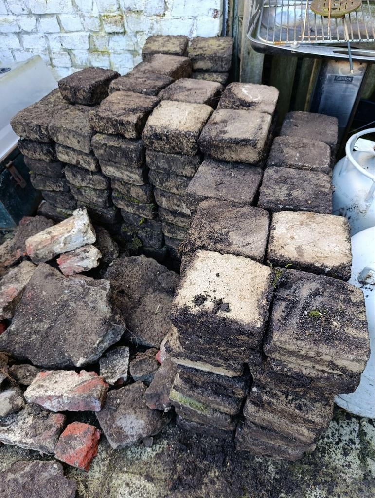 Blokjes voor terras of pad, Ophalen