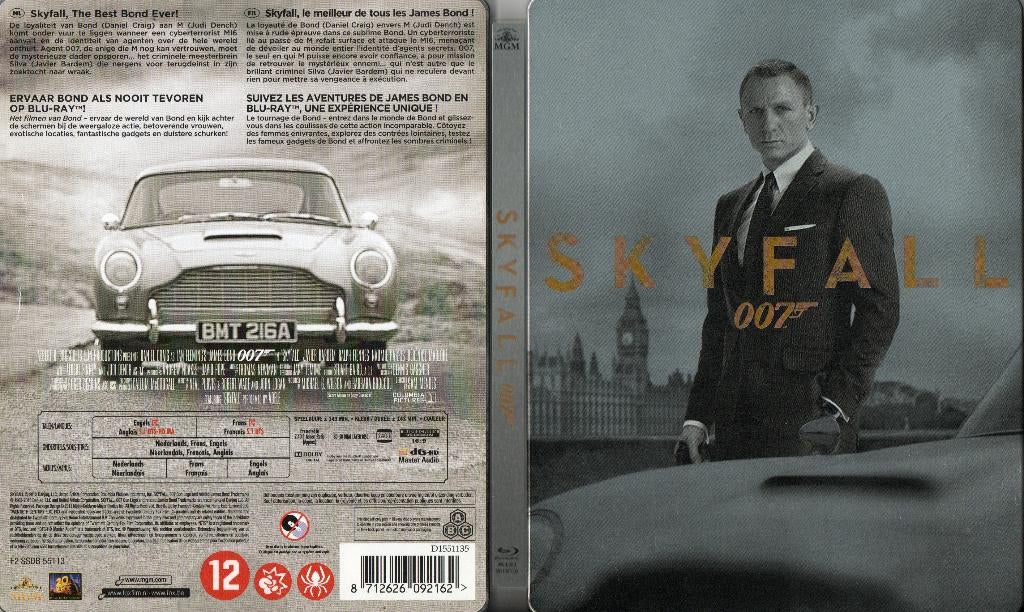skyfall "steelbook" (blu-ray) neuf, CD & DVD, Blu-ray, Comme neuf, Action, Enlèvement ou Envoi