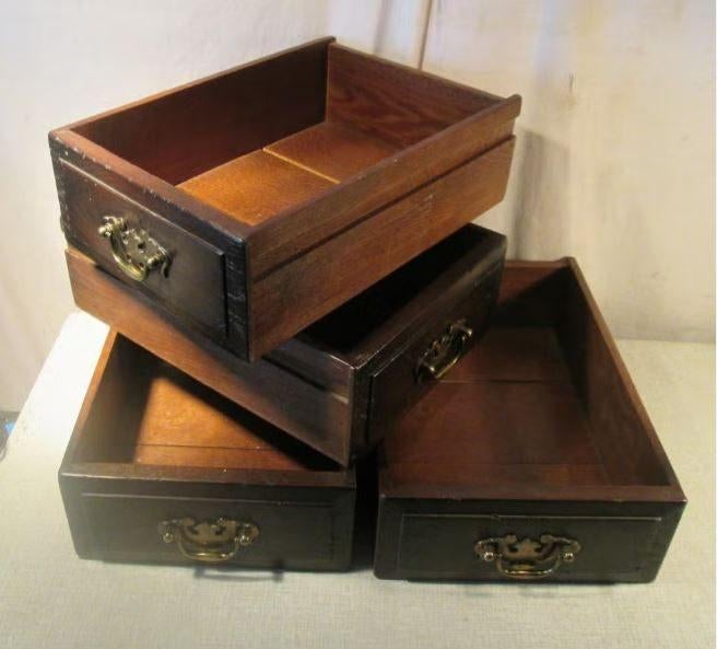 Beaux tiroirs décoratifs anciens en bois - 35x35x10, Antiquités & Art, Enlèvement ou Envoi