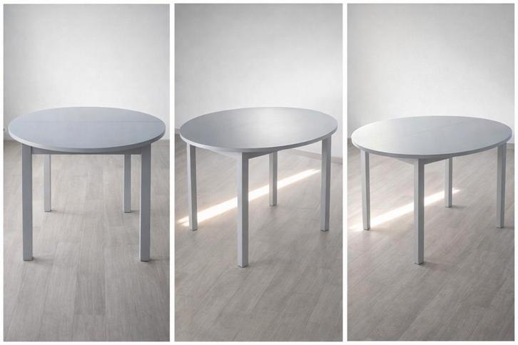 Table ovale moderne blanche – 4 personnes – très bon état, Maison & Meubles, Chaises, Enlèvement