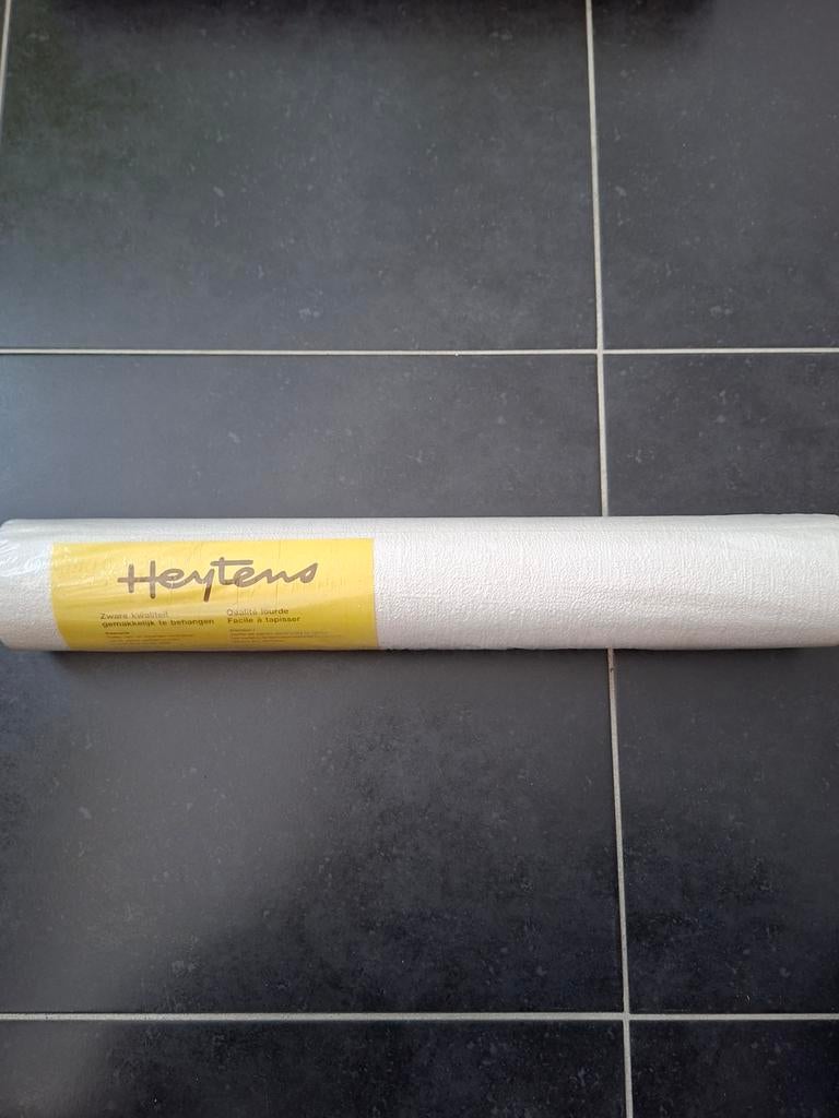 6 rollen afwasbaar behang Heytens, Ophalen, Wit