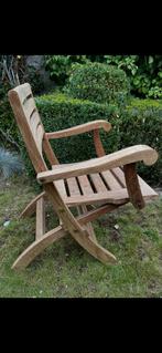 4 stoelen in teak, Tuin en Terras, Tuinstoelen, Ophalen, Zo goed als nieuw