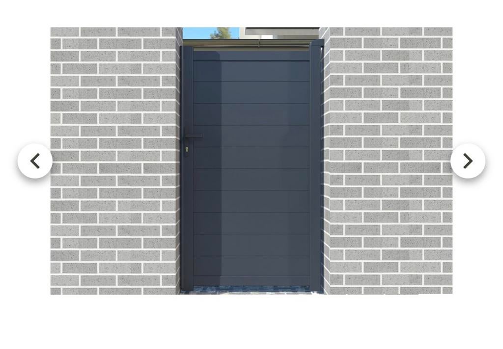 Aluminium Tuindeur Eiger 1m H.180cm Grijs, Ophalen, 100 tot 150 cm, Draaipoort, 150 tot 200 cm