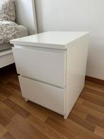 IKEA MALM nachtkastje, Ophalen, Minder dan 50 cm, 1 of 2 laden, Blanc