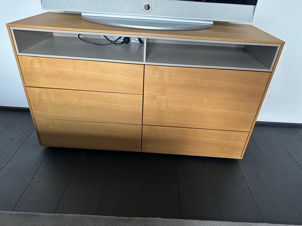 Meuble/meuble TV Treku en placage de chêne - parfait, Maison & Meubles, Armoires | Dressoirs, Comme neuf, 50 à 100 cm, 50 à 75 cm